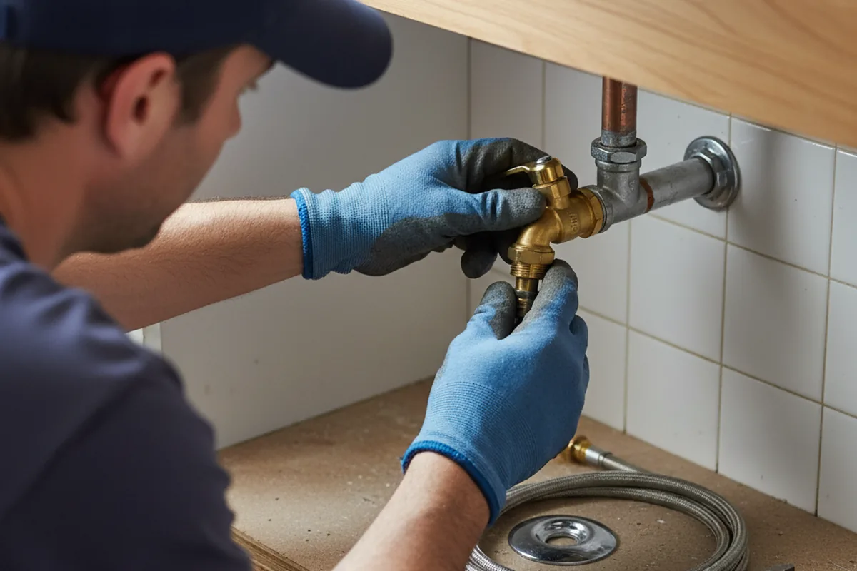 Shutoff valve and fitting work during Emergency Plumbing in Braddock